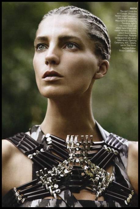 Дарья Вербова (Daria Werbowy) в роли амазонки