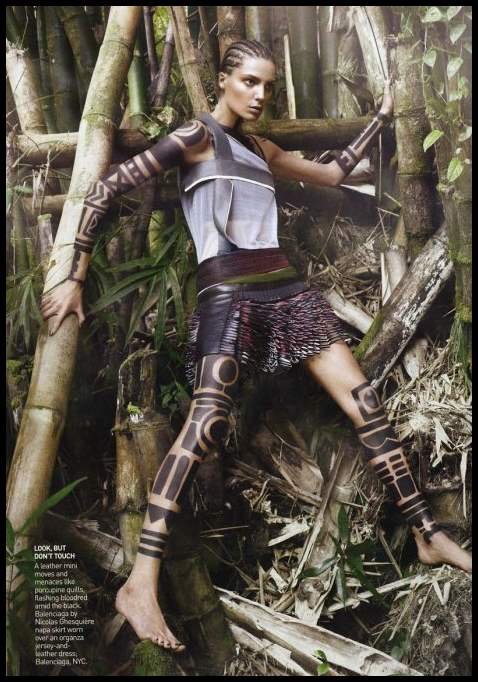 Дарья Вербова (Daria Werbowy) в роли амазонки