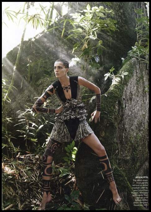 Дарья Вербова (Daria Werbowy) в роли амазонки