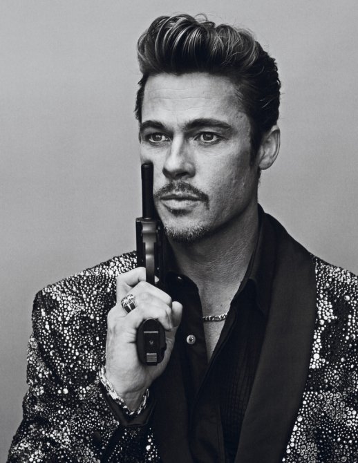 Брэд Питт (Brad Pitt) в необычной фотосессии для журнала «Interview»