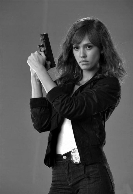 Джессика Альба (Jessica Alba) в промо к фильму «Мачете»