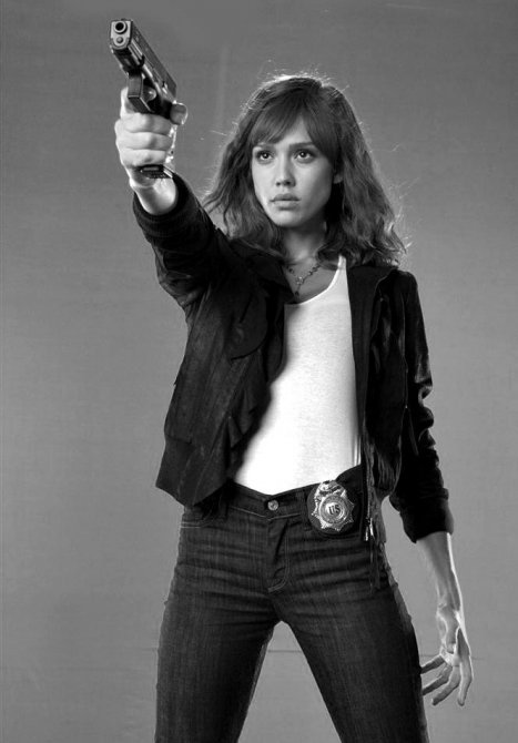 Джессика Альба (Jessica Alba) в промо к фильму «Мачете»