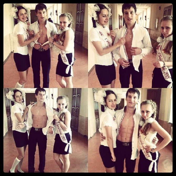 Выпускницы на последнем звонке 2013