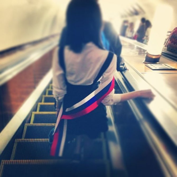 Выпускницы на последнем звонке 2013