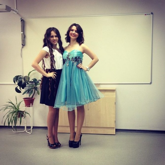 Выпускницы на последнем звонке 2013