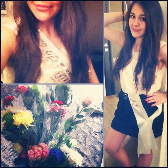 Выпускницы на последнем звонке 2013