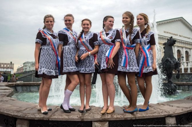 Выпускницы на последнем звонке 2013