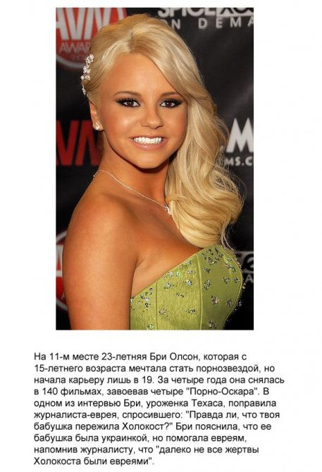 ТОП-10 самых сексуальных порноактрис в мире