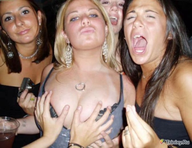 Пьяные девушки отрываются на полную катушку