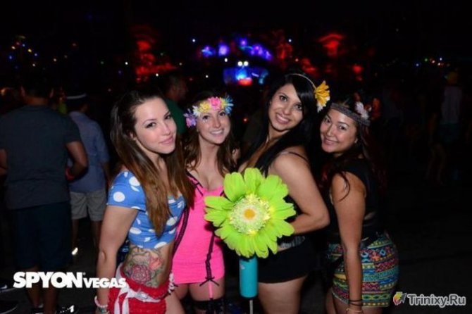 Сексуальные красотки с фестиваля электронной музыки в Лас-Вегасе
