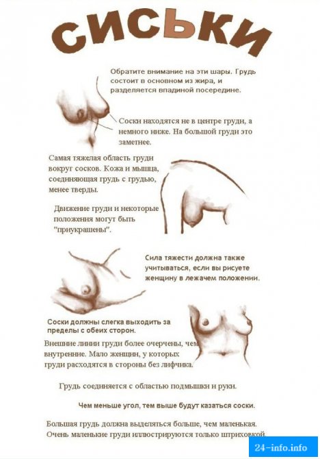 Учимся рисовать пикантные подробности женского тела (9 рисунков)