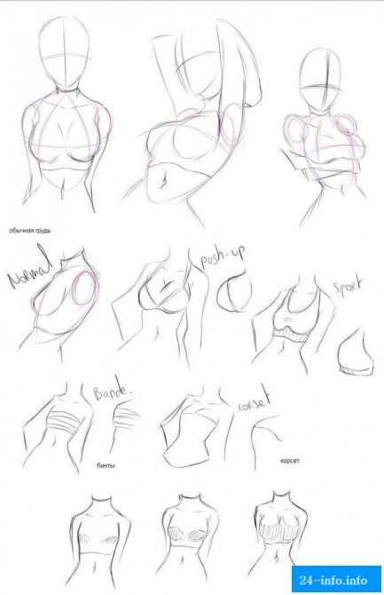 Учимся рисовать пикантные подробности женского тела (9 рисунков)