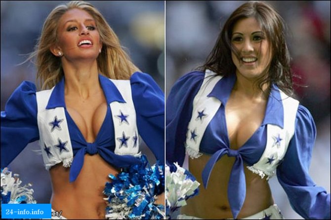 Девушки из группы поддержки команды Dallas Cowboys