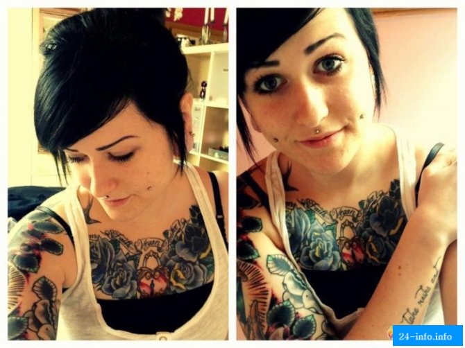 Качественные татуировки на сексуальных девушках