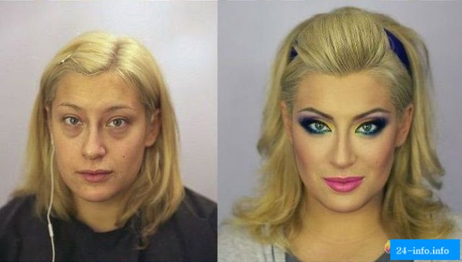 Стриптизерши "до и после макияжа"