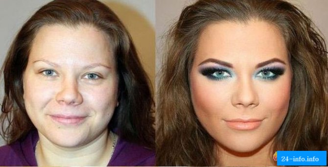 Стриптизерши "до и после макияжа"