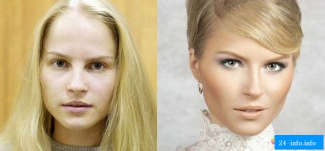 Стриптизерши "до и после макияжа"