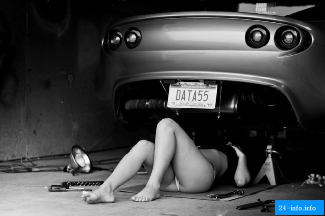 Сексуальные девушки и красивые автомобили (57 фото)