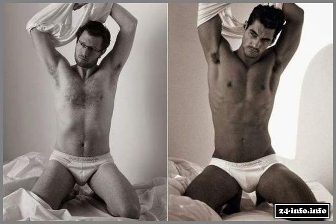 Обычные мужчины в рекламе мужского белья