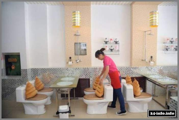 Необычный ресторан-туалет в Китае (25 фото)