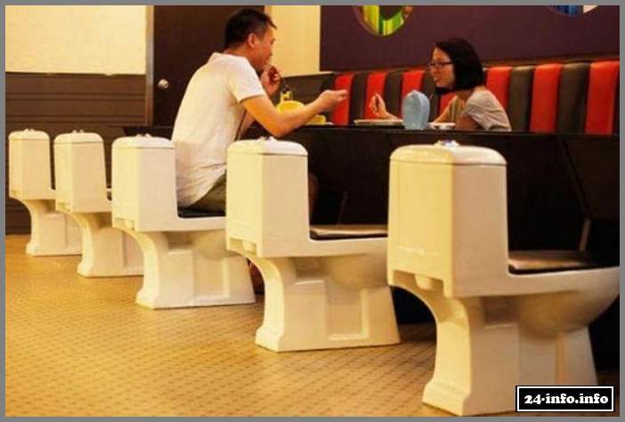 Необычный ресторан-туалет в Китае (25 фото)