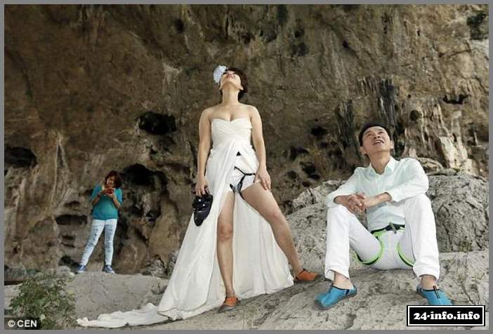 Самая экстремальная свадебная фотосессия