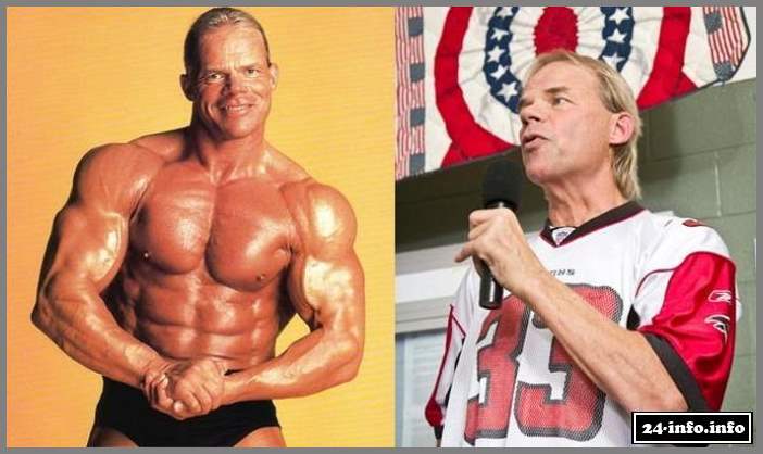 Знаменитые рестлеры в стиле "тогда и сейчас"