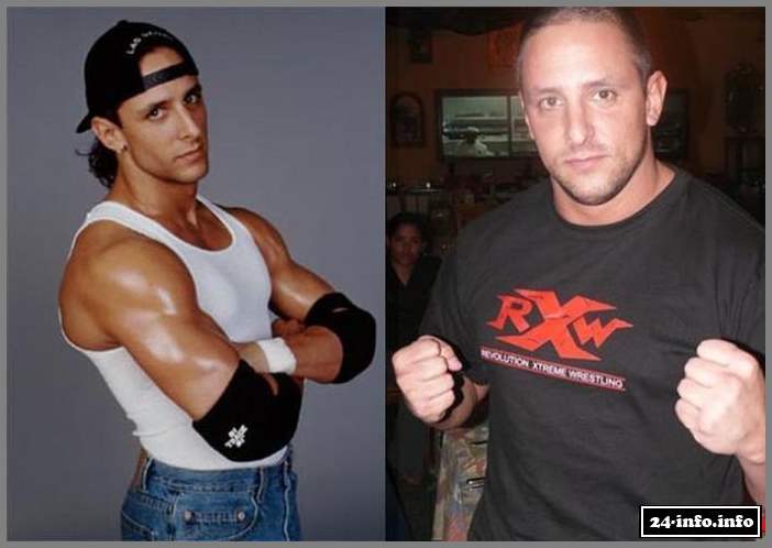 Знаменитые рестлеры в стиле "тогда и сейчас"
