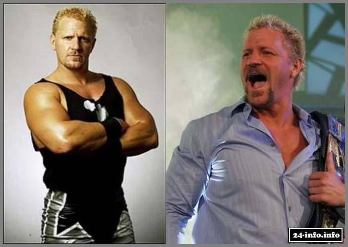 Знаменитые рестлеры в стиле "тогда и сейчас"