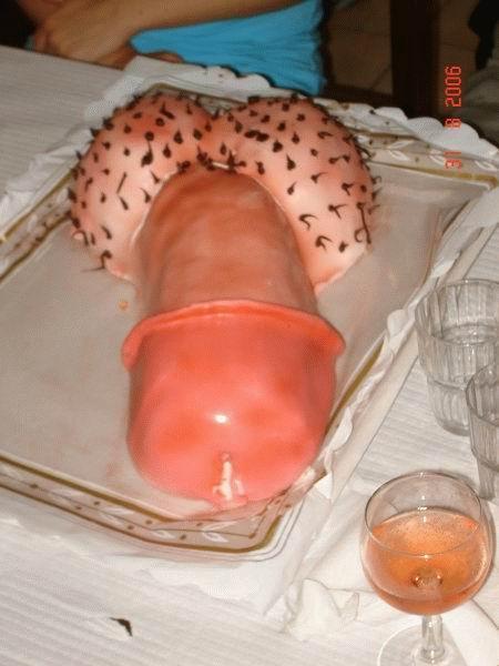 Торт в виде мужского члена - Эроприколы