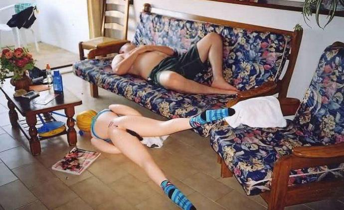 У бабы загорелась писька