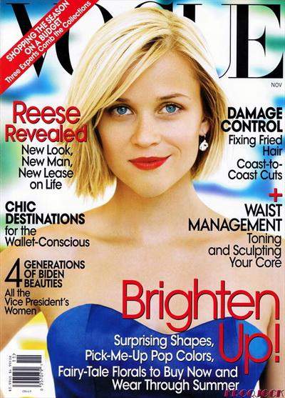 Голая звезда Риз Уизерспун (Reese Witherspoon) в журнале Vogue (НЮ)