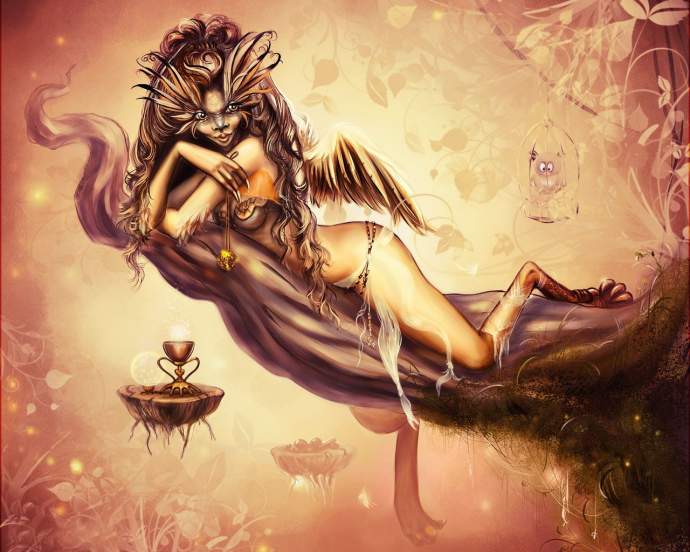 существо, чаша, клетка  - голые