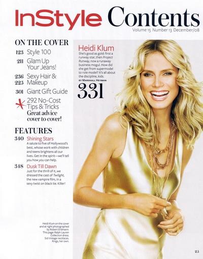 Секси Хайди Клум (Heidi Klum) в декабрьском номере InStyle (красивые фото) Секси Хайди Клум (Heidi Klum) в декабрьском номере InStyle (красивые фото)