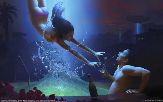 бассейн, нло, похищение