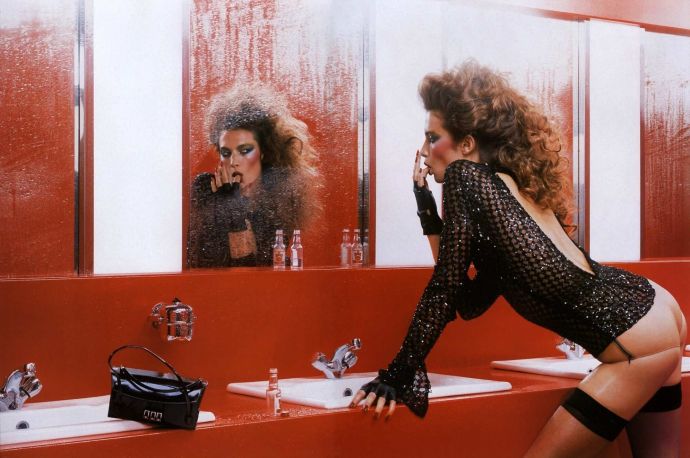 гламур, сумочка, туалет, зеркало