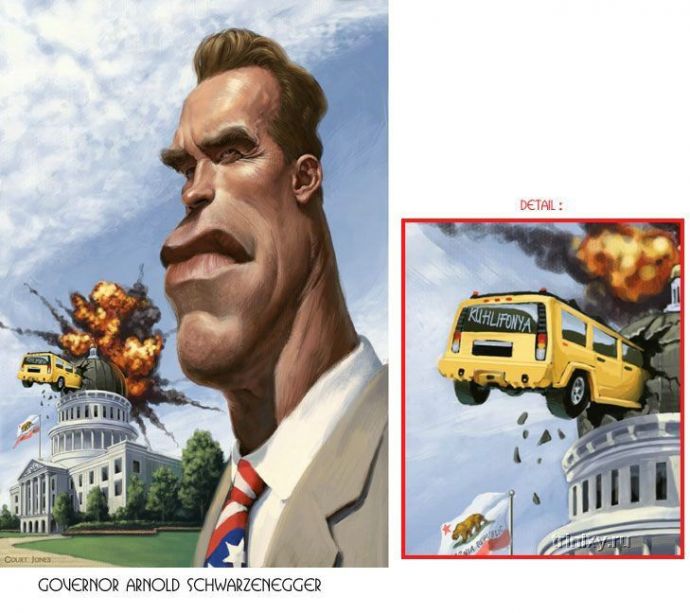 Карикатуры на знаменитостей (28 картинок)