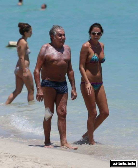 Роберто Кавалли и его возлюбленная - модель Лина Нильсон Роберто Кавалли и его возлюбленная - модель Лина Нильсон