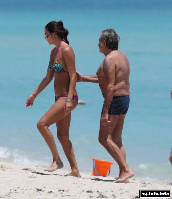 Роберто Кавалли и его возлюбленная - модель Лина Нильсон Роберто Кавалли и его возлюбленная - модель Лина Нильсон