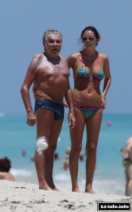 Роберто Кавалли и его возлюбленная - модель Лина Нильсон Роберто Кавалли и его возлюбленная - модель Лина Нильсон