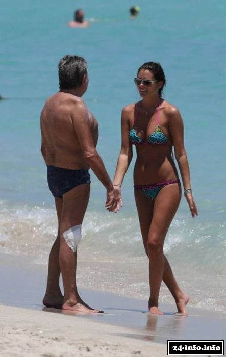 Роберто Кавалли и его возлюбленная - модель Лина Нильсон Роберто Кавалли и его возлюбленная - модель Лина Нильсон