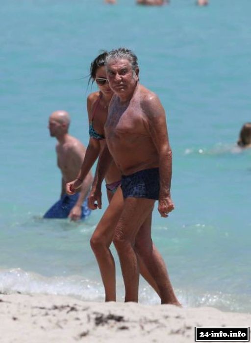 Роберто Кавалли и его возлюбленная - модель Лина Нильсон Роберто Кавалли и его возлюбленная - модель Лина Нильсон