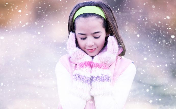 девочка, милая, улыбка, нежность