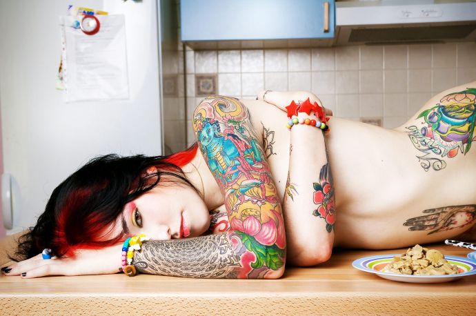 suicide, girls, pin up, tattoo, девушка, татуировки