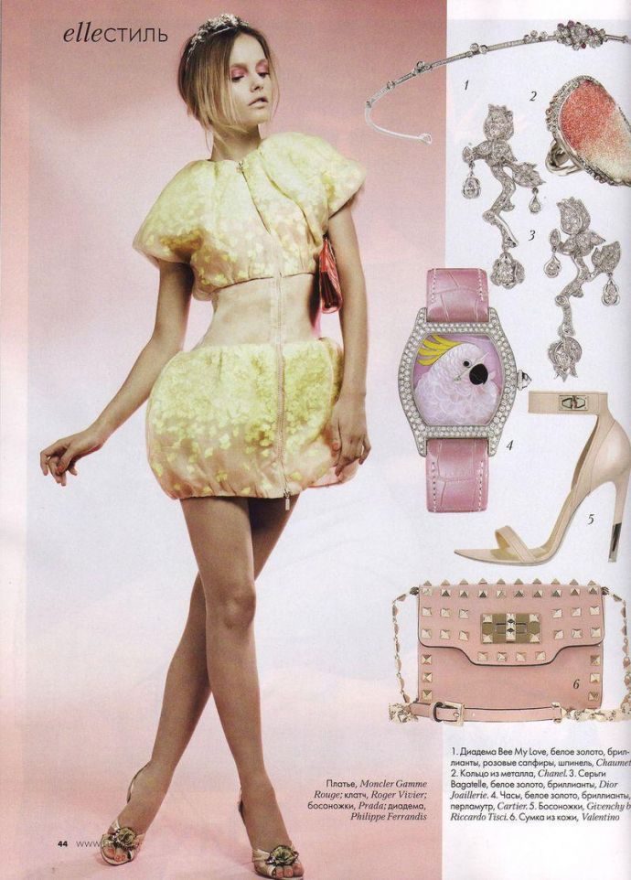 Голая звезда Natallia Krauchanka - Elle Март 2012 Russia