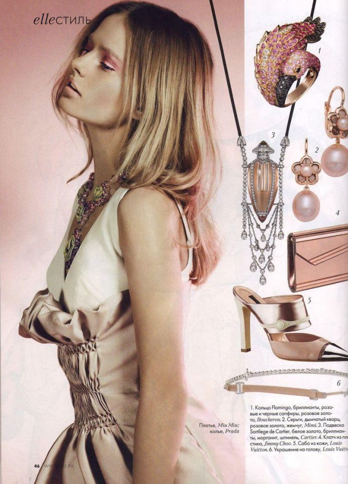 Голая звезда Natallia Krauchanka - Elle Март 2012 Russia