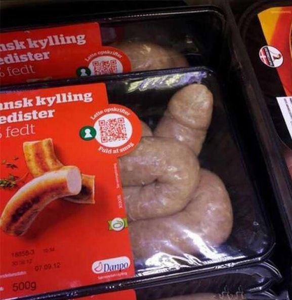 Эроприколы - Сардельки в виде мужского члена