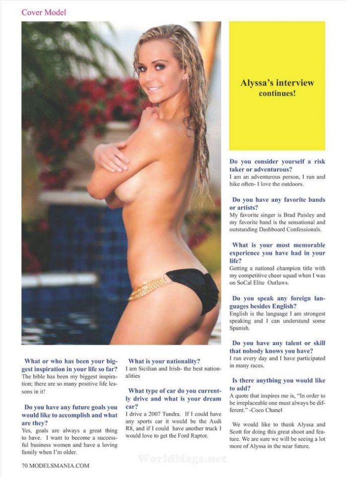 Сексуальная Alyssa Stoody - Modelsmania March 2012 USA