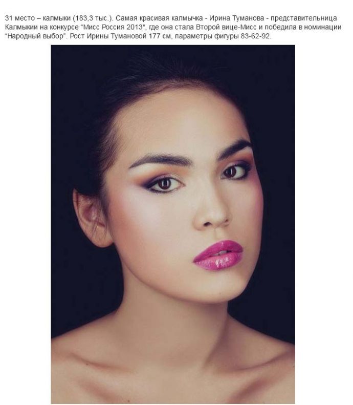 Самые красивые представительницы различных народов России