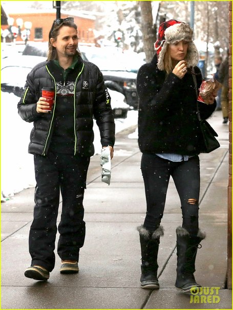 Кейт Хадсон и Мэтт Беллами на горнолыжном курорте